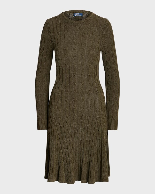 Cable-Knit Sweater Dress